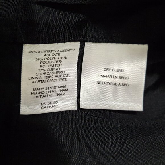 Anne Klein Tailored One Button Career Suit Blazer Jacket Sz 12 Lined Vintage - Picture 15 of 15